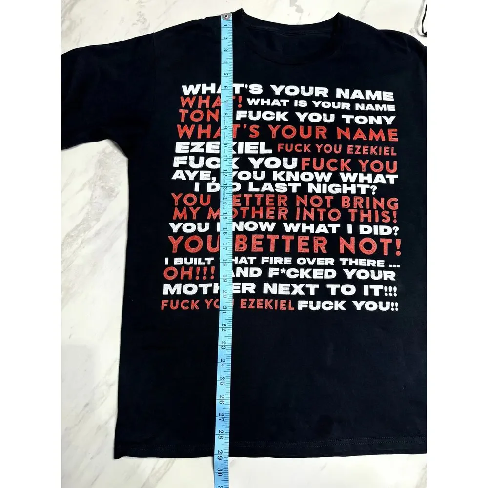 MEN'S FUNNY "WHAT'S YOUR NAME?- EZEKIEL" BLACK SHORT SLEEVE T-SHIRT SIZE LARGE - Picture 5 of 5